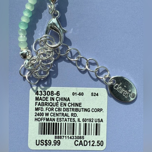 Claire's Silver-tone Butterfly Seed Bead Pendant Necklace - Picture 4 of 8